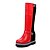 Χαμηλού Κόστους Γυναικείες Μπότες-Γυναικεία Μπότες Χειμώνας Τακούνι Σφήνα Μπότες Χιονιού Μπότες Ιππασίας Causal Φόρεμα Αγκράφα / Διαφορετικά Υφάσματα Δερματίνη 30.48-35.56 cm / Μπότες ως το Γόνατο / Μπότες στη Μέση της Γάμπας