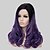 abordables Perruques Synthétiques Sans Bonnet-Perruque Synthétique Ondulé Ondulé Perruque Moyen Nouveau Violet Cheveux Synthétiques Femme Violet