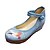 olcso Női lapos sarkú cipők-Női Cipő Vászon Tavasz Nyár Ősz Hímzett cipő Mary Jane Kényelmes Lapos Gyalogló Lapos Csat Virág mert Hétköznapi Bézs Kék
