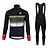 cheap Men&#039;s Clothing Sets-KEIYUEM Long Sleeve Cycling Jersey with Bib Tights Winter Coolmax® Mesh Silicon Bike Clothing Suit Breathable 3D Pad Quick Dry Back Pocket Sweat-wicking Sports Classic Mountain Bike MTB Clothing