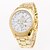 baratos Relógios Clássicos-Homens Relógio de Pulso Quartzo Dourada Calendário Legal Analógico Clássico Fashion - Azul Branco Preto