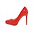 billige Højhælede sko til kvinder-Hæle-Kunstlæder-Plateau Basispumps-Dame-Sort Rød Hvid Mandel-Formelt Fritid Fest/aften-Stilethæl