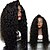 Недорогие Парик из искусственных волос на кружевной основе-Синтетические кружевные передние парики Волнистый Искусственные волосы Черный Парик Жен. Лента спереди Черный как смоль