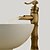 Χαμηλού Κόστους Classical-Μπάνιο βρύση νεροχύτη - Καταρράκτης Πεπαλαιωμένος Ορείχαλκος Δοχείο Μία Οπή / Ενιαία Χειριστείτε μια τρύπαBath Taps