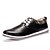 abordables Zapatos Oxford de hombre-Hombre Zapatos Semicuero Primavera Verano Otoño Invierno Confort Oxfords Con Cordón Para Casual Fiesta y Noche Blanco Negro Naranja