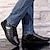 voordelige Herenlaarzen-Unisex Leer Lente / Herfst Comfortabel Laarzen Wandelen Anti-slip Zwart / Veters
