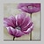 billige Abstrakte malerier-Hang malte oljemaleri Håndmalte - Abstrakt Blomstret / Botanisk Moderne Med Ramme