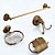 cheap Bathroom Accessory Set-Multifunction Bathroom Accessory Set 4pcs Antique Brass Include Towel Bar Toilet Paper Holder Soap Dishes Holder and Robe Hook Wall Mounted