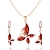 זול סטים של תכשיטים-בגדי ריקוד נשים שרשרת / עגילים עגילים תכשיטים שחור / אדום / כחול עבור חתונה Party יומי קזו&#039;אל / שרשראות