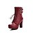 cheap Women&#039;s Boots-Women&#039;s Synthetic / Patent Leather / Leatherette Spring / Fall / Winter Novelty / Cowboy / Western Boots / Snow Boots Boots Walking Shoes Chunky Heel Zipper / Lace-up Black / Brown / Red / Wedding