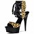 preiswerte Damensandalen-Damen Mit Schleife Lackleder Sommer / Herbst Leuchtende LED-Schuhe / Club-Schuhe High Heels Stöckelabsatz / Kristallabsatz Spitze / Band-Bindung Schwarz / Rot / Schwarz / weiss / Leopard