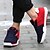 cheap Men&#039;s Sneakers-Men&#039;s Sneakers Flat Heel Comfort Athletic Casual Lace-up Split Joint PU Spring Fall Black / Red / Black / Dark Blue