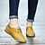 preiswerte Damenschnürschuhe-Damen Flache Schuhe Flacher Absatz Komfort Normal Schnürsenkel Leder Walking Sommer Weiß / Schwarz / Gelb