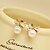 cheap Earrings-Women&#039;s Stud Earrings Drop Earrings Bowknot Ladies Fashion Pearl Earrings Jewelry Blue / Pink / White For Casual Daily