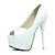 cheap Women&#039;s Heels-Women&#039;s Shoes PU Summer Sandals Stiletto Heel White / Black