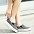 abordables Zapatillas sin cordones y mocasines de mujer-Mujer Zapatos Tejido Primavera Otoño Confort Zapatos de taco bajo y Slip-On Tacón Plano Para Casual Negro Gris