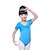 billige Dansetøj til børn-Ballet Trikoter Træning Bomuld / Fløjl Krøllede Folder Kort Ærme Naturlig Trikot / Heldragtskostumer