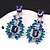 cheap Earrings-Women Party Jewelry Fashion Design Jewelry Top Quality Luxury Blue Crystal Drop Earrings Vintage Accessories