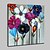 Χαμηλού Κόστους Πίνακες με Λουλούδια/Φυτά-Hang-ζωγραφισμένα ελαιογραφία Ζωγραφισμένα στο χέρι - Άνθινο / Βοτανικό Μοντέρνα Με Πλαίσιο / Επενδυμένο καμβά