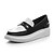 preiswerte Damenhausschuhe und -halbschuhe-Damen Schuhe Kalb Haar Frühling Sommer Herbst Winter Komfort Sneakers Plattform Für Normal Kleid Schwarz/weiss