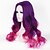 Χαμηλού Κόστους Peruca para Fantasia-Synthetic Wig Cosplay Wig Wavy Wavy Wig Medium Length Purple Synthetic Hair Women&#039;s Ombre Hair Middle Part Purple StrongBeauty