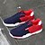 cheap Men&#039;s Sneakers-Men&#039;s Sneakers Flat Heel Comfort Athletic Casual Lace-up Split Joint PU Spring Fall Black / Red / Black / Dark Blue