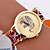 cheap Bracelet Watches-Women&#039;s Bracelet Watch Quartz Black Handmade Casual Watch Analog Flower Bohemian Fashion - Red Green Royal Blue One Year Battery Life / Tianqiu 377