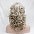halpa vanhempi peruukki-Synteettiset peruukit Kihara Kihara Otsatukalla Peruukki Keskikokoinen Vaaleahiuksisuus Synteettiset hiukset Naisten Vaaleahiuksisuus Hivision