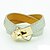 cheap Bracelets-Fashion Gold Plaetd Stainless Steel Winding Leather Bracelets