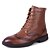 baratos Botas para Homem-Homens sapatos Couro Ecológico Outono Inverno Conforto Botas para Atlético Casual Branco Preto Marron Azul Camel