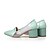 رخيصةأون أحذية نسائية-نساء-كعوب-كاجوال-أزرق زهري بيجكعب ثخين-اصطناعي