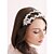 זול כיסוי ראש לחתונה-אבן נוצצת סגסוגת Tiaras רצועות פרחים זרים 1 חתונה אירוע מיוחד כיסוי ראש