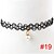 billige Mote Halskjede-Dame Choker Halskjede Tattoo Choker Billig Tatovering Mote Nylon Legering Svart Halskjeder Smykker Til Daglig Avslappet