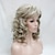 Χαμηλού Κόστους παλαιότερη περούκα-Συνθετικές Περούκες Σγουρά Σγουρά Με αφέλειες Περούκα Μεσαίο Ξανθό Συνθετικά μαλλιά Γυναικεία Ξανθό Hivision
