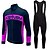 abordables Conjuntos de ropa para hombre-KEIYUEM Manga Larga Maillot de Ciclismo con Mallas Bib Verano Coolmax® Malla Silicona Negro Bicicleta Trajes de Yoga Transpirable Almohadilla 3D Secado rápido Bolsillo trasero Reductor del Sudor