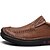 voordelige Hereninstappers &amp; loafers-Heren Leer Lente / Herfst Comfortabel Loafers &amp; Slip-Ons Wandelen Anti-slip Bruin / Khaki