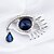 cheap Trendy Jewelry-Women&#039;s Burgundy Brooches Solitaire Round Cut Ladies Personalized Fashion everyday Crystal Brooch Jewelry Red Blue Black For Party Casual Daily