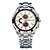 preiswerte Stahlarmbanduhren-CURREN Herren Armbanduhr Aviation Watch Quarz Luxus Analog Schwarz / Weiß Schwarz Silberschwarz / Zwei jahr / Edelstahl