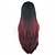 halpa Synteettiset trendikkäät peruukit-Naisten Synteettiset peruukit Koneella valmistettu Suora Fuxia Liukuvärjätyt hiukset Cosplay-peruukki puku Peruukit