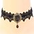 cheap Choker Necklaces-Women&#039;s Onyx Crystal Synthetic Sapphire Choker Necklace faceter Flower Ladies Personalized Gothic Elegant Crystal Alloy Black Purple Red Dark Green Dark Blue Necklace Jewelry For Wedding Party Gift