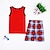 cheap Sets-Toddler Boys&#039; Clothing Set Sleeveless Red Patchwork Daily Cartoon