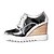 cheap Women&#039;s Oxfords-Women&#039;s Round Closed Toe High-Heels Patent Leather Solid Lace-up Pumps-Shoes