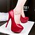 baratos Sapatos de Salto Alto de mulher-Mulheres Sapatos Courino Outono Saltos Caminhada Salto Agulha Vermelho / Verde / Rosa claro / Social