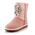 abordables Bottes Femme-Homme-Extérieure Décontracté Soirée &amp; Evénement-Noir Rose Gris-Talon Plat-Bottes de Neige-Bottes-Cuir