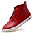 voordelige Herensneakers-Heren Microvezel Lente / Herfst Comfortabel Platte schoenen Anti-slip Rood / Wit / Zwart / ulko-