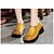baratos Botas de mulher-Mulheres Sapatos Couro Primavera / Outono Botas Caminhada Sem Salto / Creepers Preto / Amarelo / Vermelho
