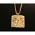 abordables Collier Homme-Men&#039;s Pendant Necklace Fashion Stainless Steel Gold Plated Golden Necklace Jewelry For Christmas Gifts Daily Casual