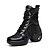 זול מגפי ריקוד-בגדי ריקוד נשים נעלי ג&#039;אז / סניקרס לריקוד / נעליים מודרניות תחרה / עור נעלי ספורט שטוח ללא התאמה אישית נעלי ריקוד לבן / שחור