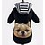 tanie Ubrania dla psów-Pies Bluzy z kapturem Ubrania dla psów Zwierzę Black Bawełna Kostium Dla zwierząt domowych Męskie Codzienne