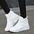 cheap Women&#039;s Sneakers-Women&#039;s Sneakers Comfort Synthetic Athletic / Casual Flat Heel Lace-up Black / White / Black and White